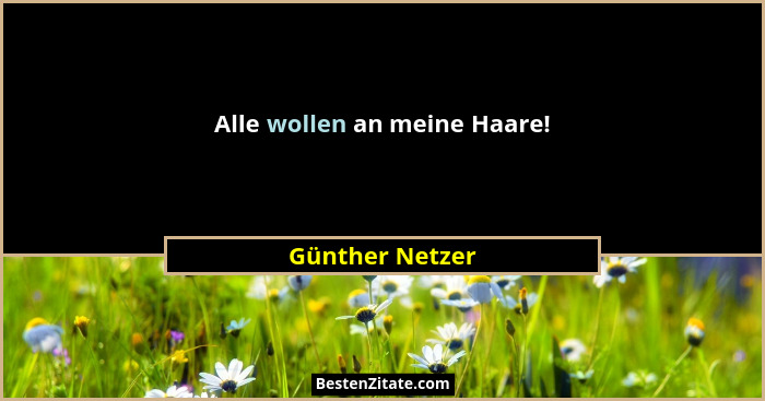 Alle wollen an meine Haare!... - Günther Netzer